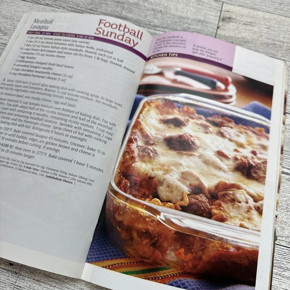 Simple‎ Winter Meals Betty Crocker Cookbook January 2006 Recipes Booklet Lasagna